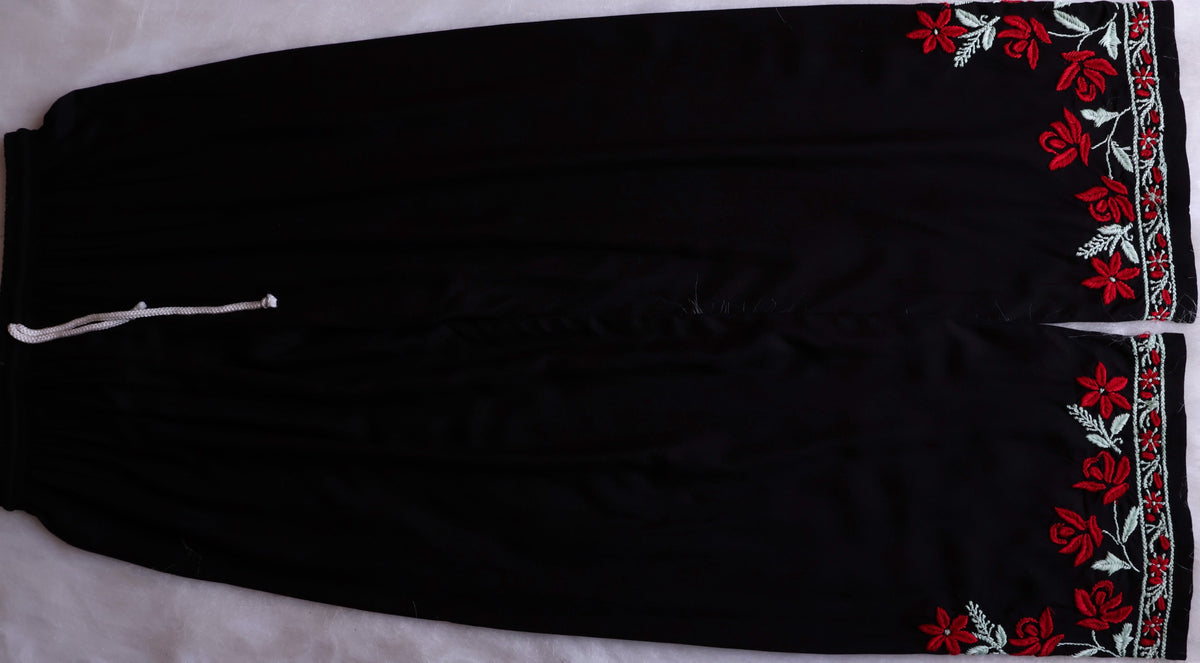 Gul Kashmiri Black & Red Modal Kurta Set