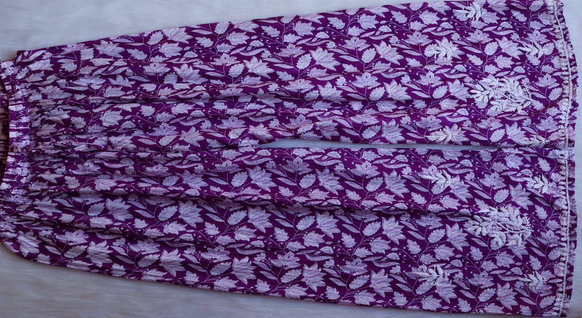 Haala Deep Purple Pure Mulmul set
