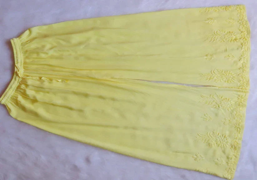 Aayat Pastel Yellow Rayon Kurta Pant set