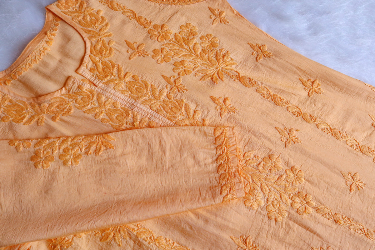 Alanah Yellow Pure Chanderi set