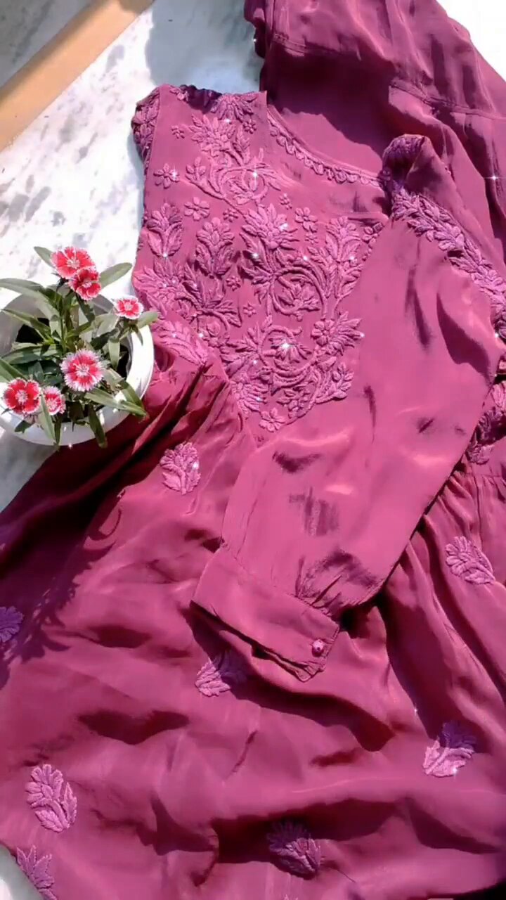 Premium Silk Afghani Chikankari Tunic Set